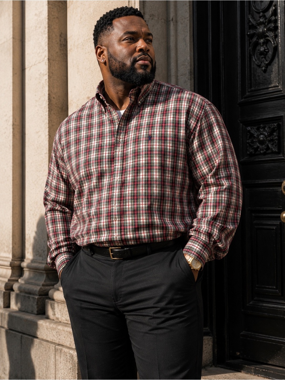 Polo by Ralph Lauren Red & Black Plaid Button-Down Shirt